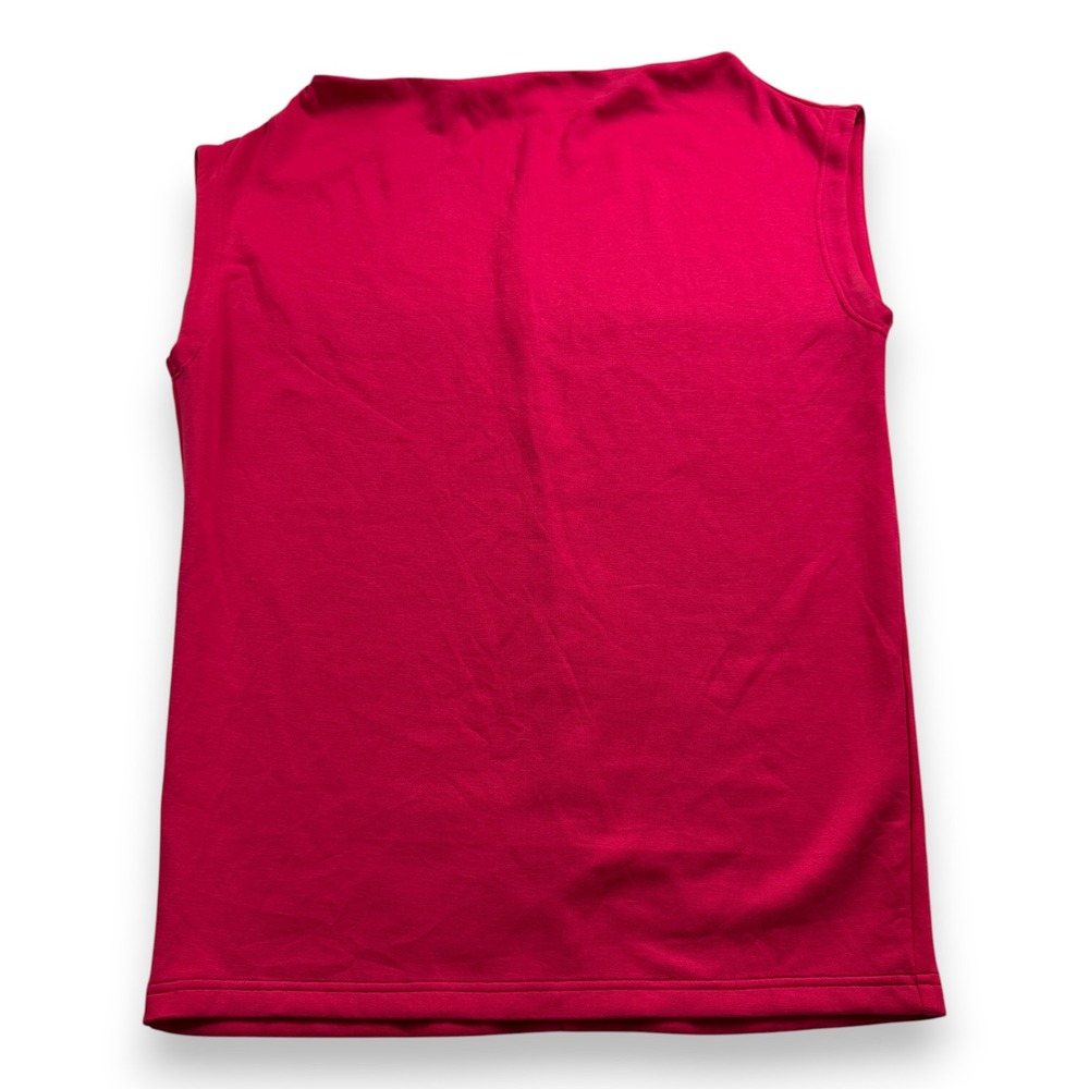 Daily Practice Anthropologie Sleeveless Top Women M Red Pink Boat Neck OB2230177